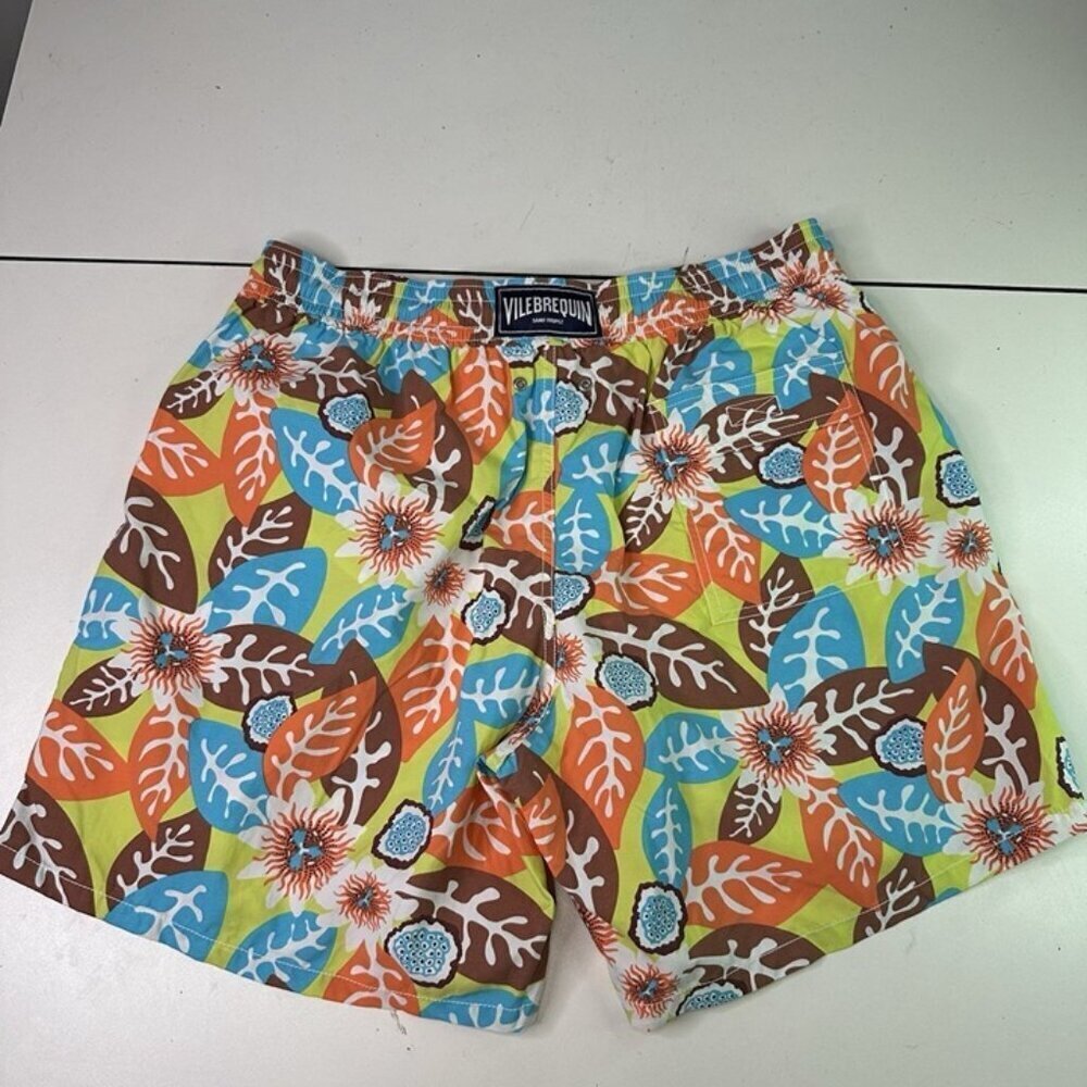 VILEBREQUIN Swimwear Floral Hawaiian Gecko Trunks Men’s Size XXL 2XL